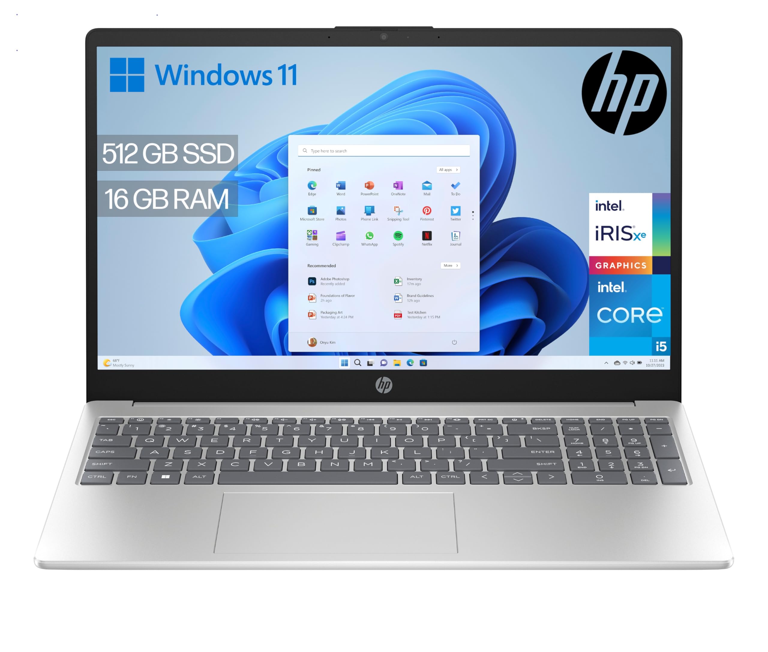 HP 15-fd0163ns 15.6 Inch Full HD Laptop (Intel Core i5-1334U, 16GB